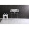 Kingston Brass 30 Carrara Marble Console Sink with Acrylic Legs, Marble WhitePolished Nickel LMS30MASQ6 - alternate 2